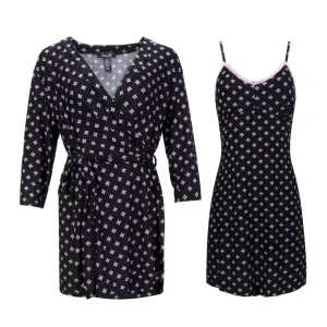 2 Pack Robe & Chemise Sleep Set
