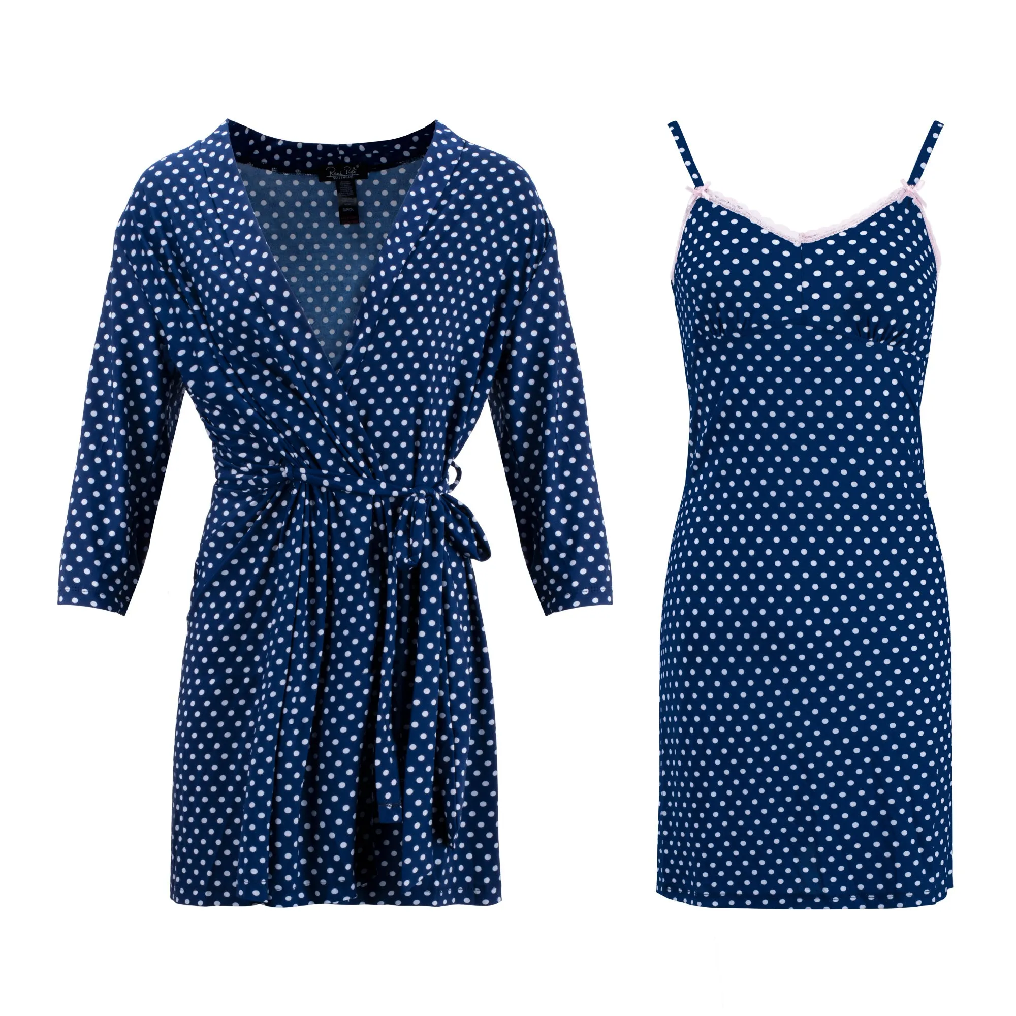 2 Pack Robe & Chemise Sleep Set