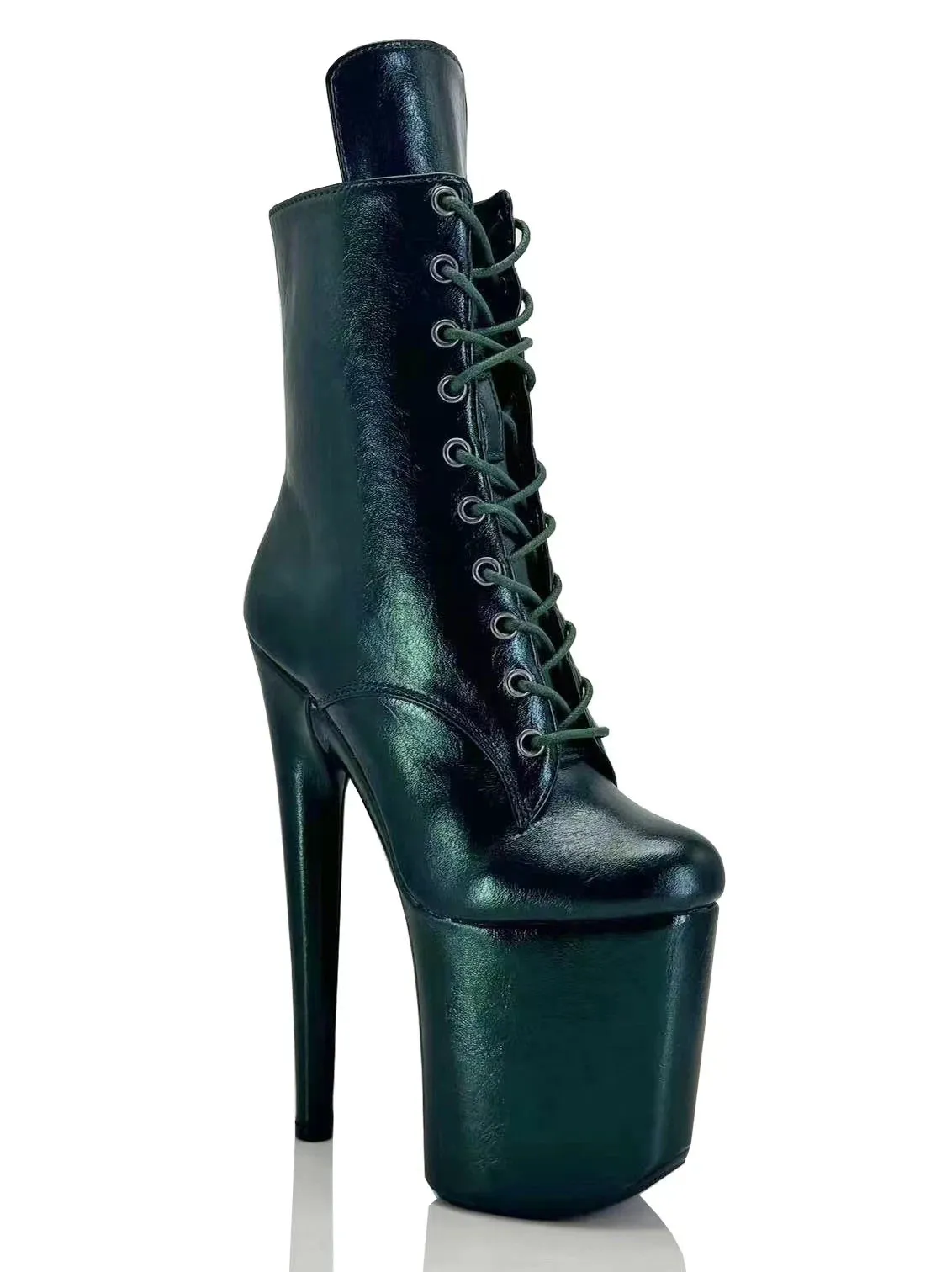 20 cm 8 "Shiny Metal Professional Steel Pipe Dance Boots