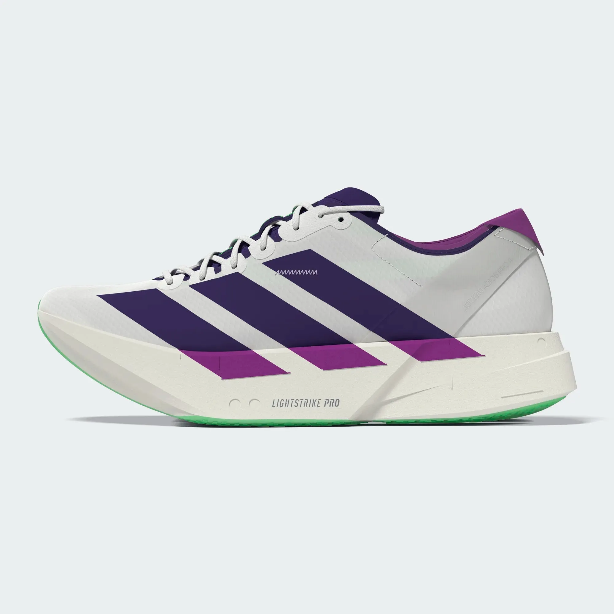 Adidas | Adizero Adios Pro 4 | Men's | Core White/Collegiate Purple/Lime Burst