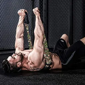 Adjustable Bench Press Device,Push up Resistance Bands for Home Gym Exercise,Fitness Workout,Travel Training (Camo army green-150LB)