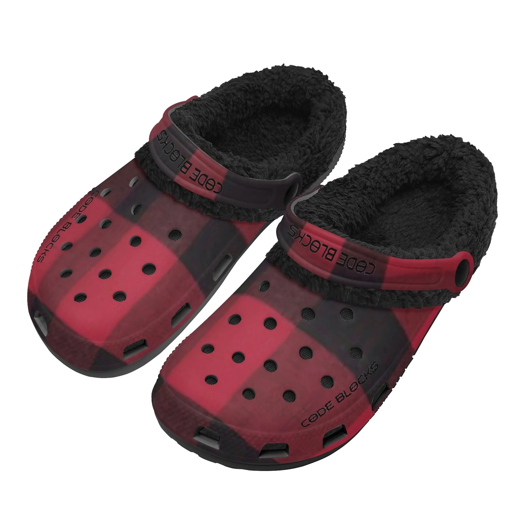 Adults Black Warm House Clog Winter Fur Lined Garden Slippers