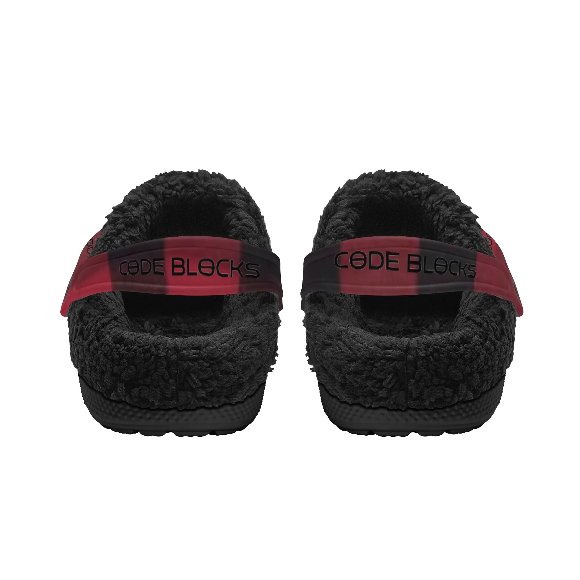 Adults Black Warm House Clog Winter Fur Lined Garden Slippers