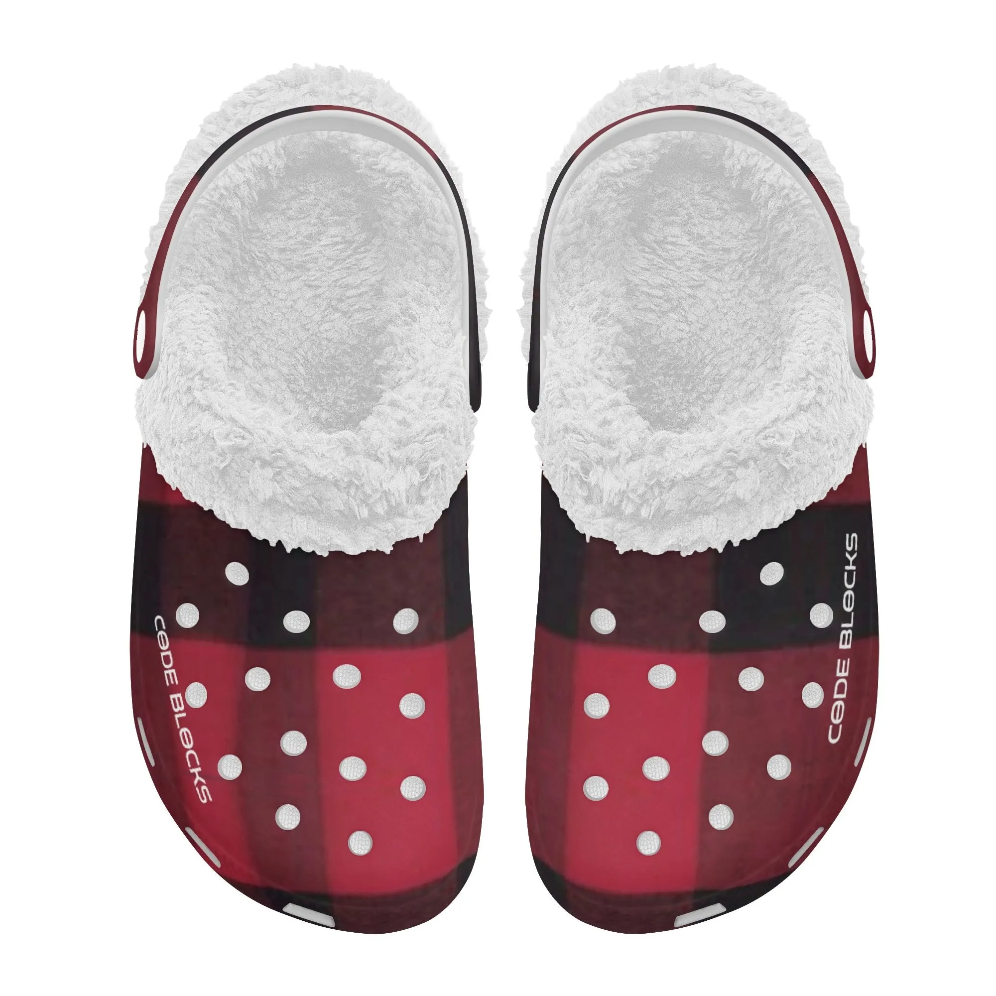 Adults White Warm House Clog Winter Fur Lined Garden Slippers