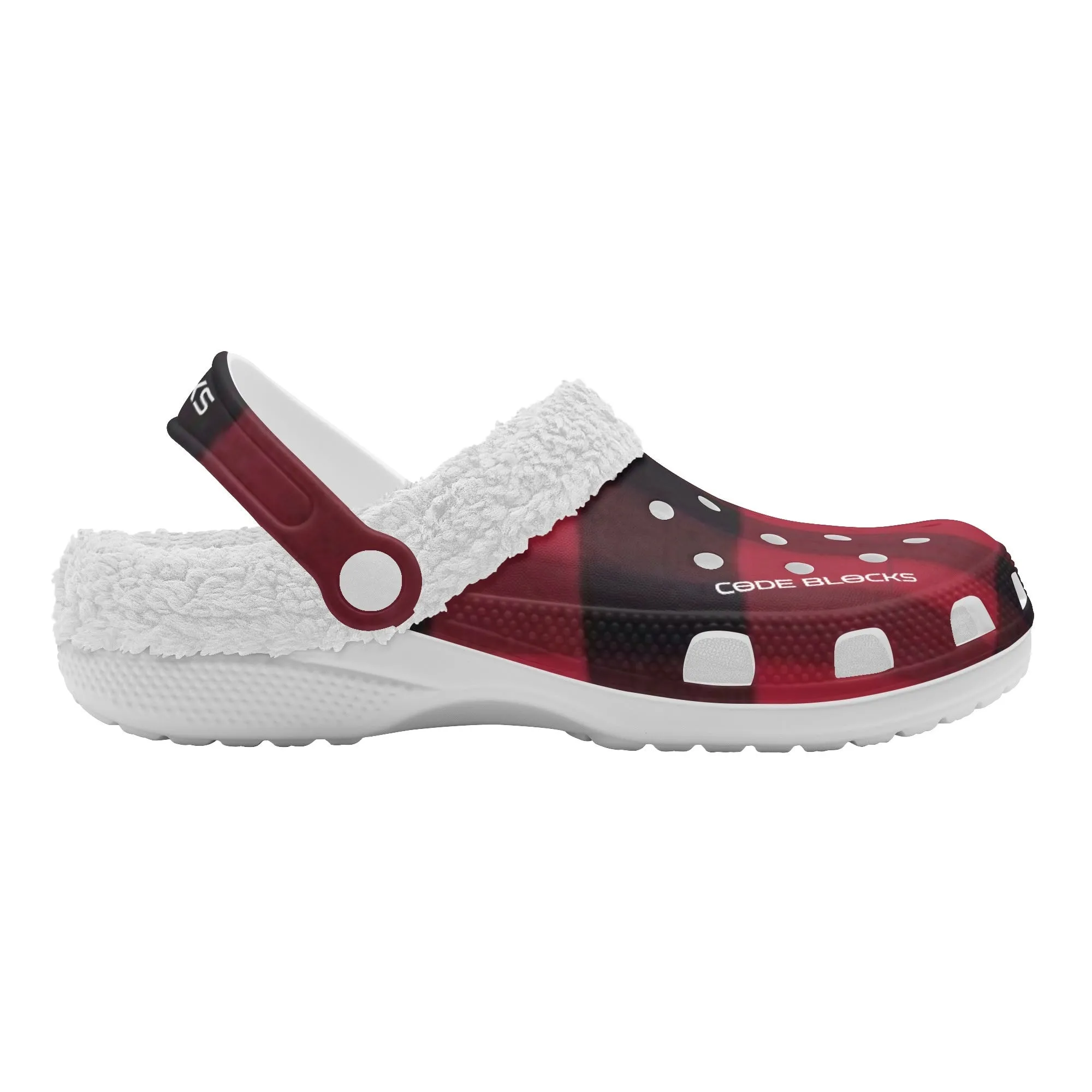 Adults White Warm House Clog Winter Fur Lined Garden Slippers