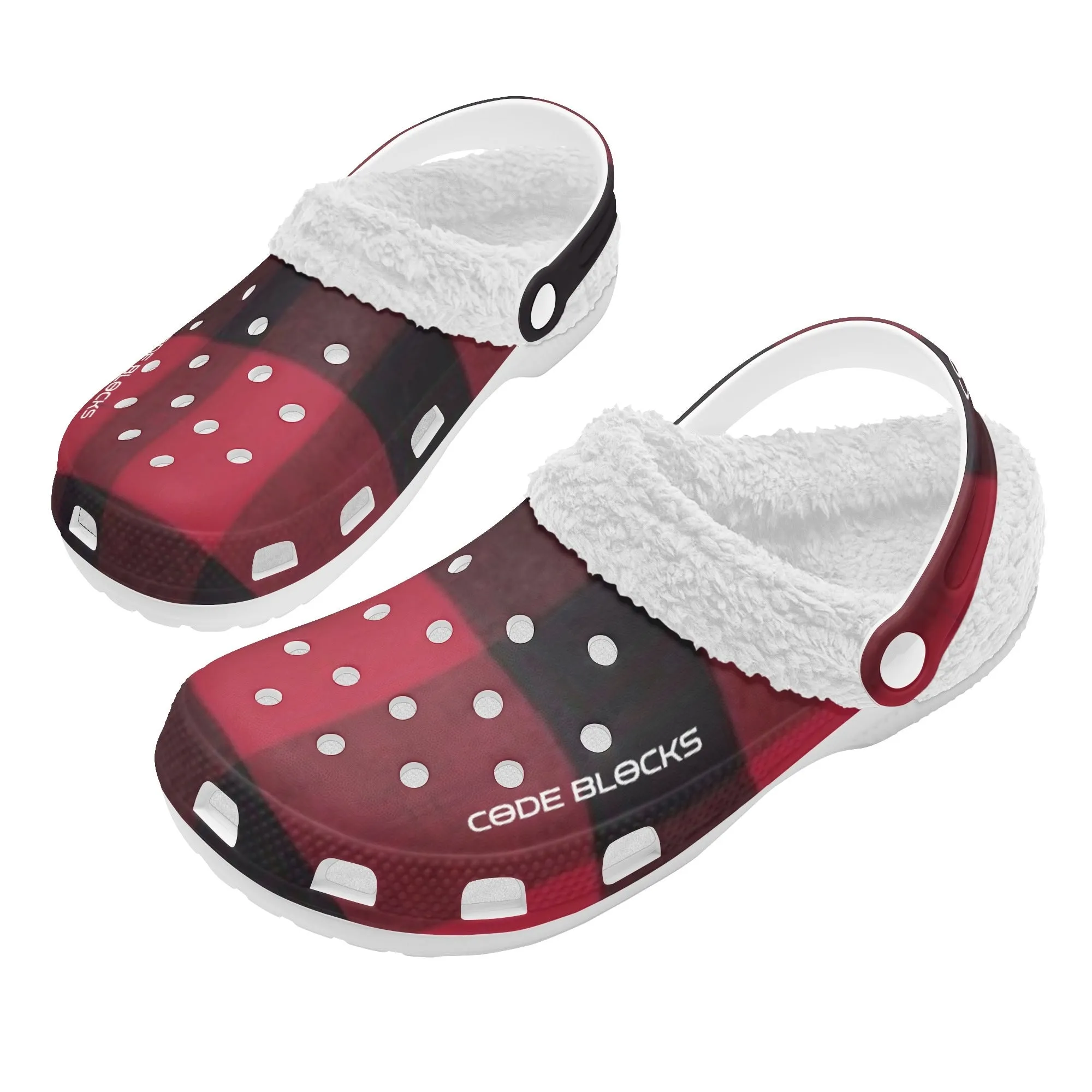 Adults White Warm House Clog Winter Fur Lined Garden Slippers