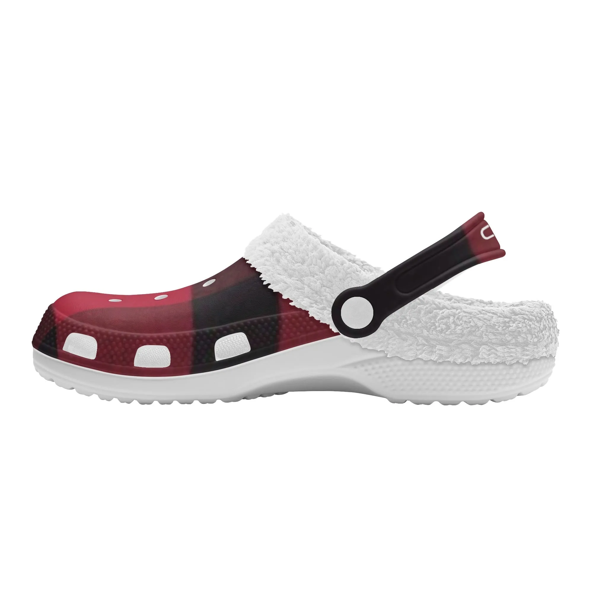 Adults White Warm House Clog Winter Fur Lined Garden Slippers