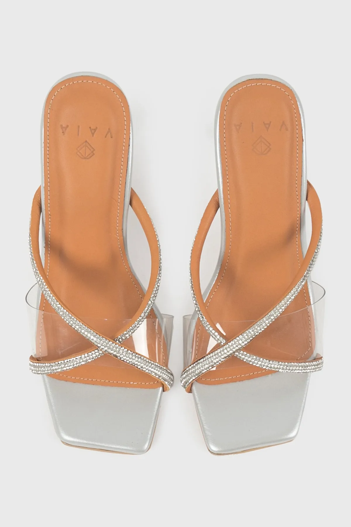 Agate Heels in Silver