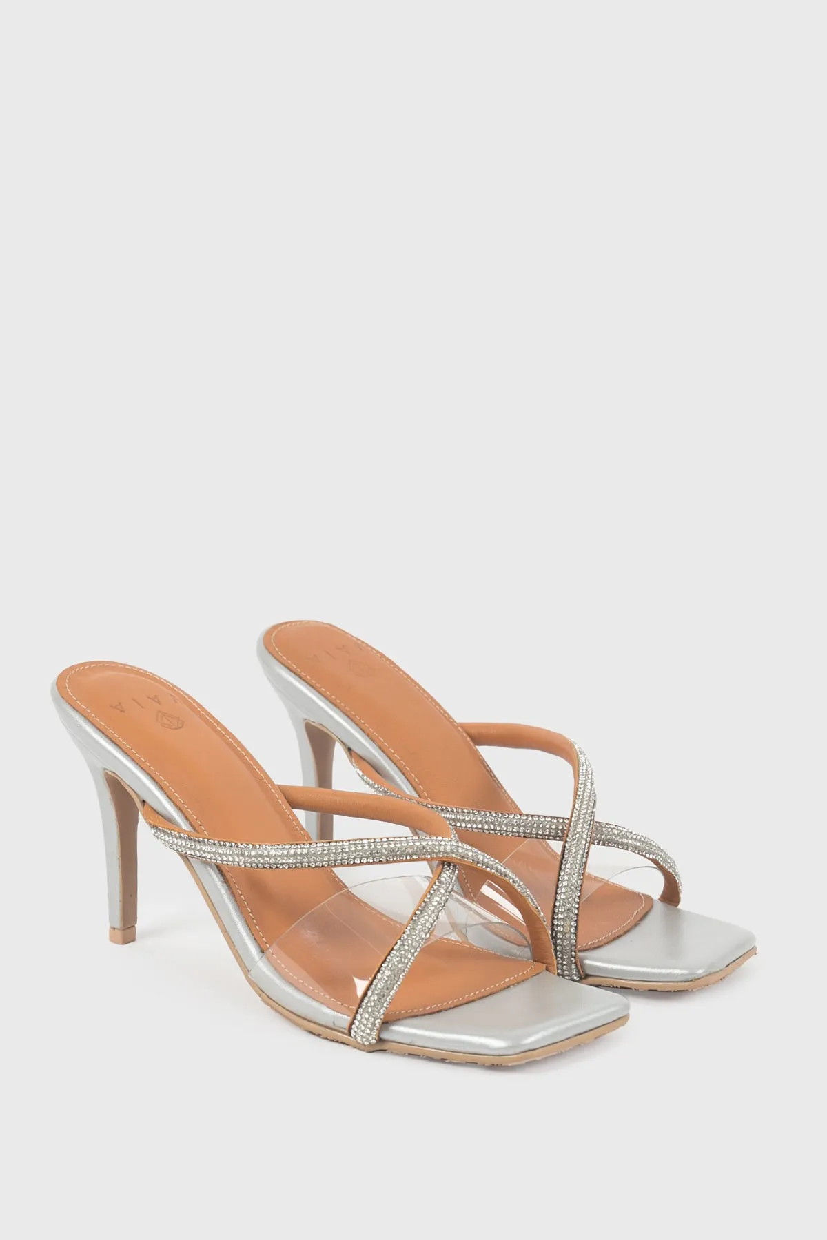 Agate Heels in Silver