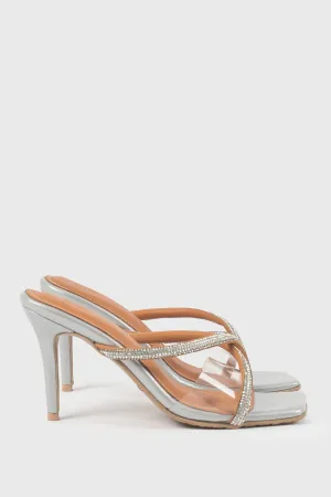 Agate Heels in Silver