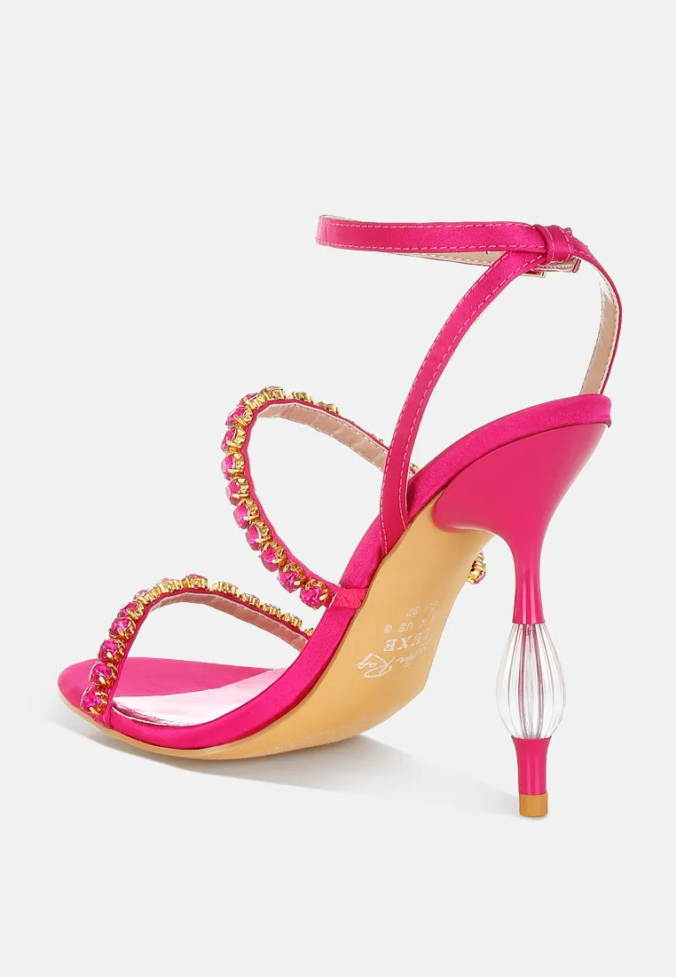Aragon Diamante Embellished Fantasy Heel Sandals