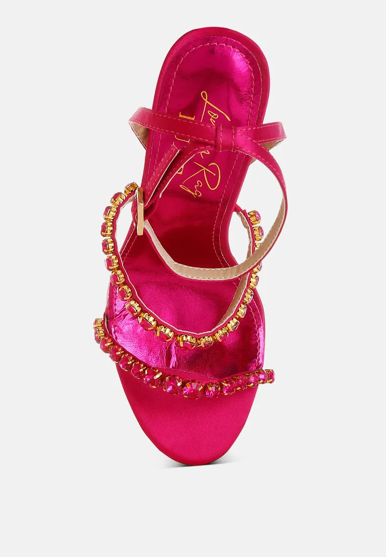 Aragon Diamante Embellished Fantasy Heel Sandals