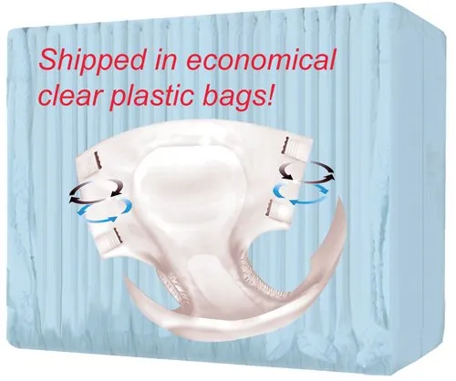 Attends Adult Briefs, Diaper Style, Breathable Economy, Size X-Large, CS/60