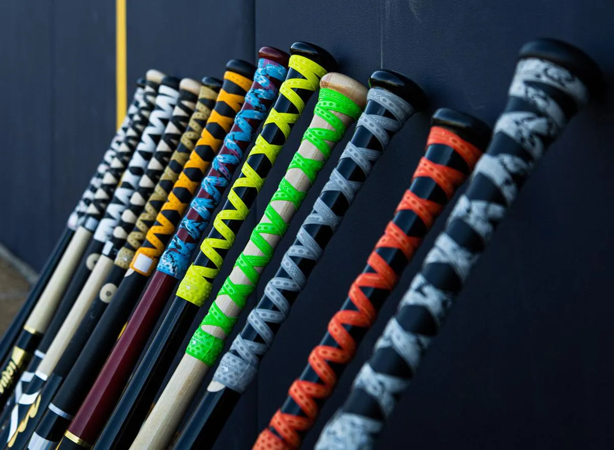 Bat Ultra X Grip Lizard Skins DSP .5 MM - MLB Cruzado Naranja claro
