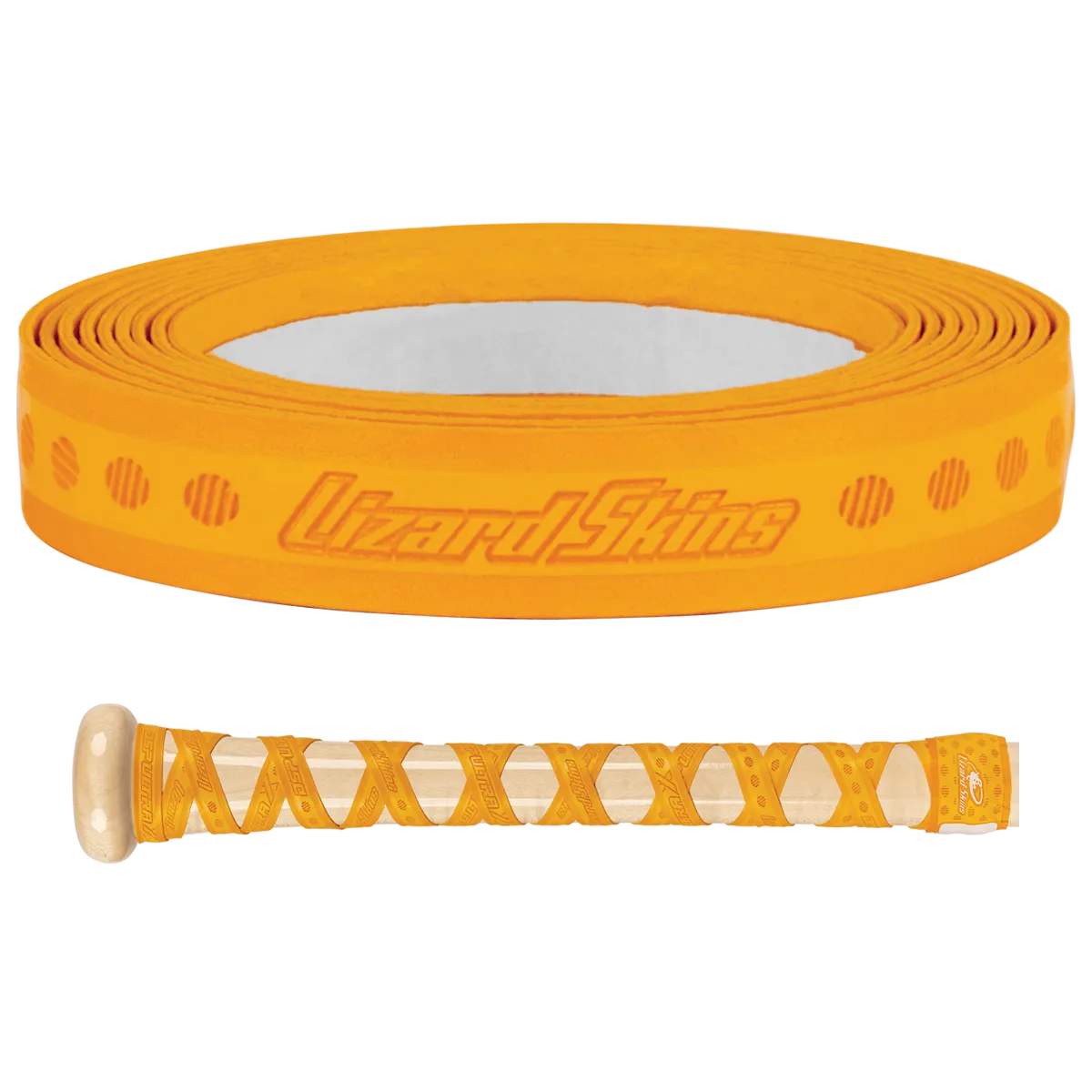 Bat Ultra X Grip Lizard Skins DSP .5 MM - MLB Cruzado Naranja claro