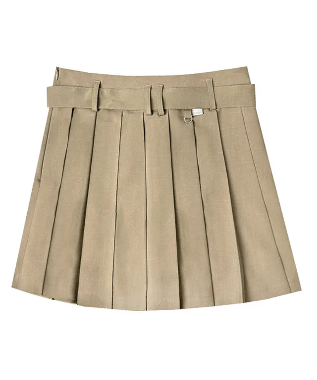 BENECIA 12 Minimal Belt Culottes - Beige