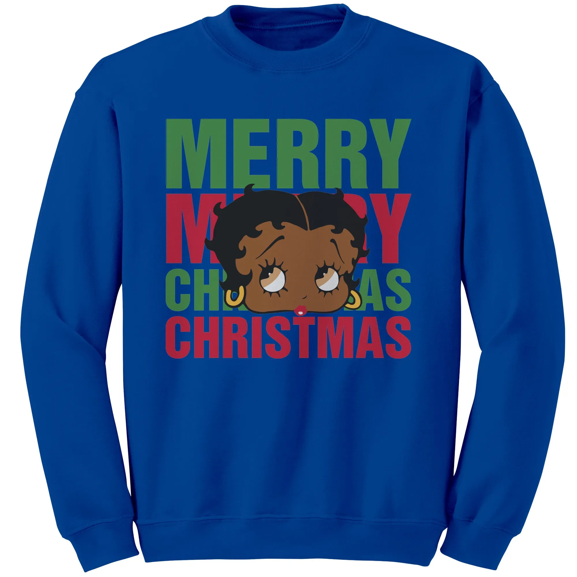 Betty Boop Sweatshirt for Women Christmas Graphic Pullover Cute Betty Boop Gift Holiday Sweater for Her Christmas Party Gift Comfy Sweater