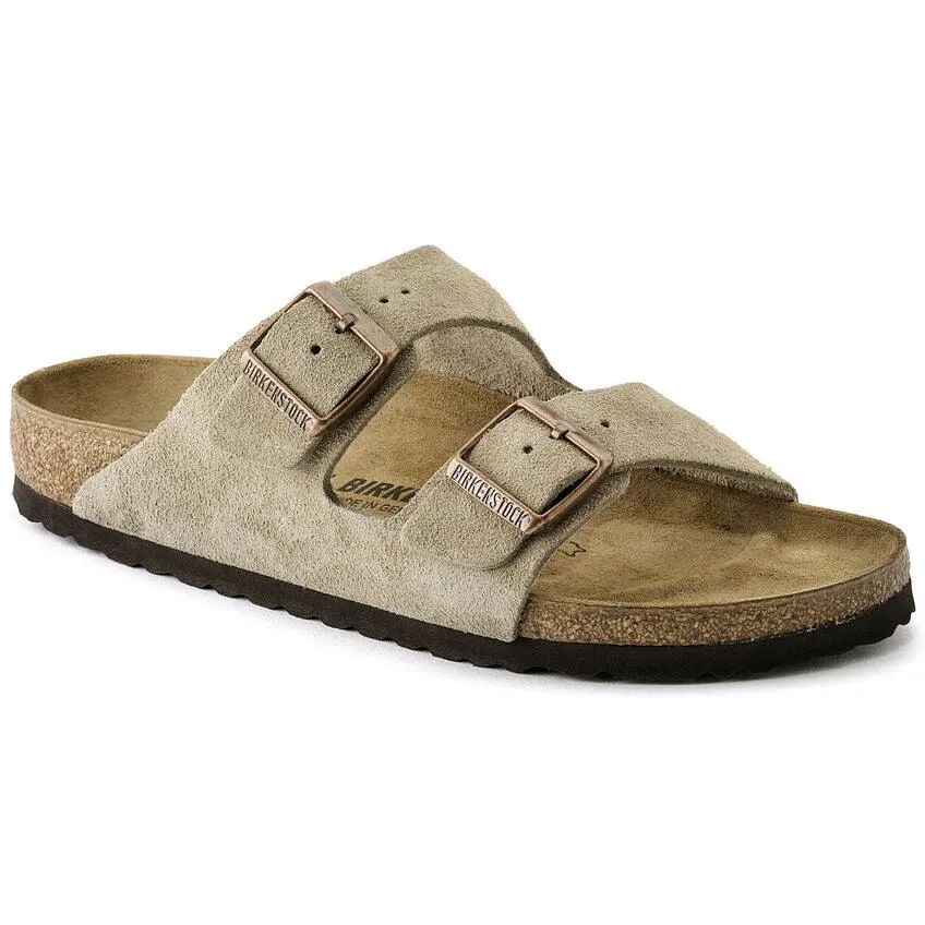 Birkenstock Arizona Taupe Suede Soft Footbed