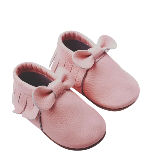 Bow Moccasins - Pink