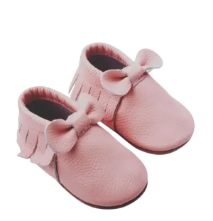 Bow Moccasins - Pink