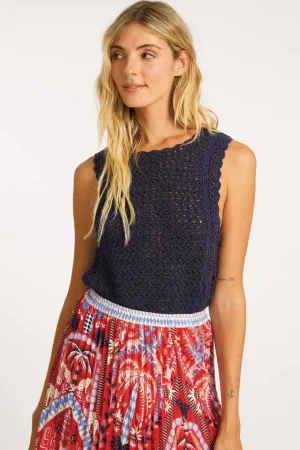 Caballero Amelie Peacoat Navy Top