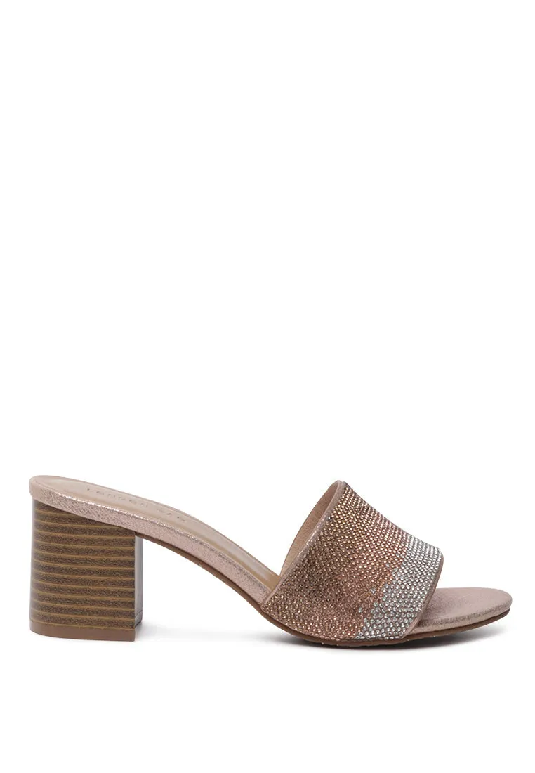 canisa metallic block heeled sandals