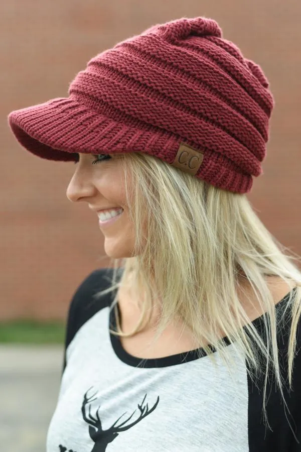 CC Beanie Cap - Burgundy