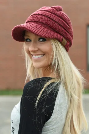 CC Beanie Cap - Burgundy