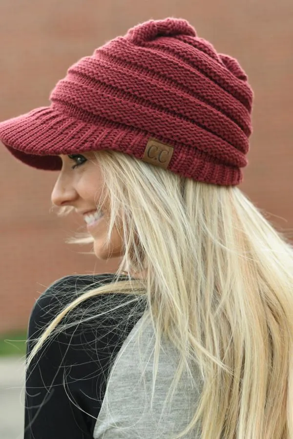CC Beanie Cap - Burgundy