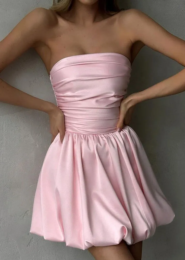 Celeste - Strapless Bubble Mini Dress