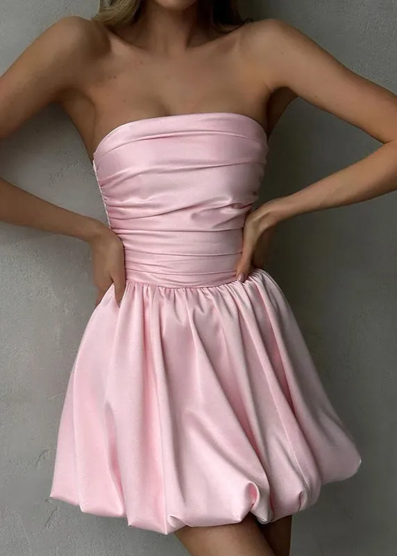 Celeste - Strapless Bubble Mini Dress