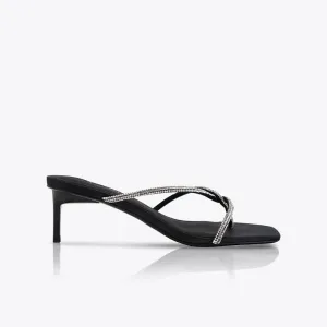CHRISSY MULE BLACK CRYSTAL