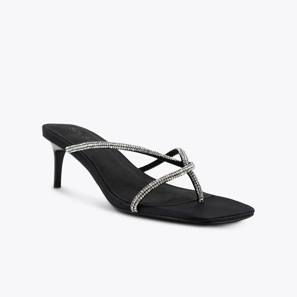 CHRISSY MULE BLACK CRYSTAL