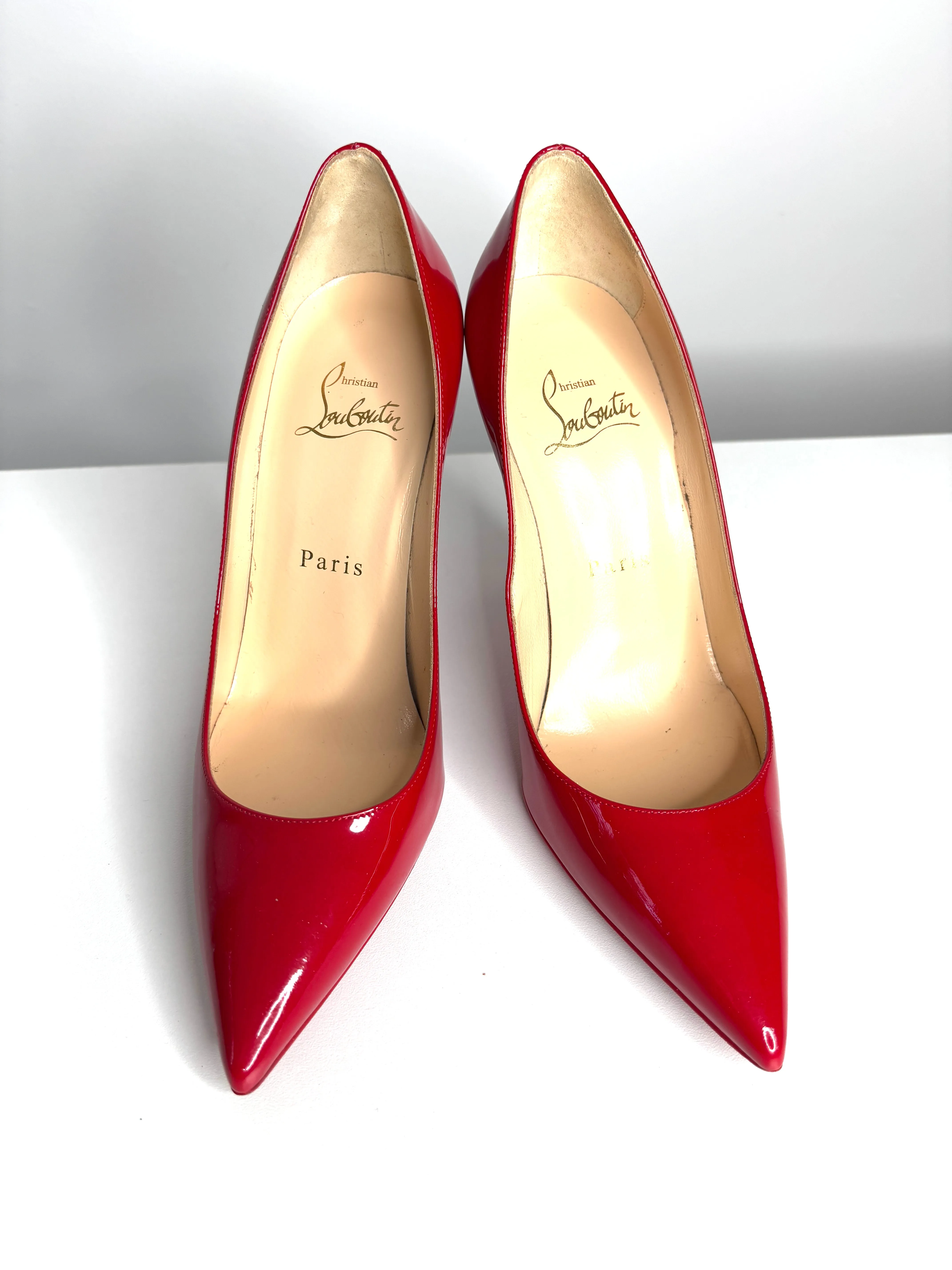 Christian Louboutin Kate 100 Red Patent Heels 36.5 UK3.5