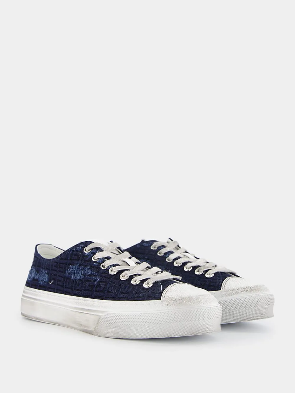 City Logo Jacquard Low-Top Sneakers