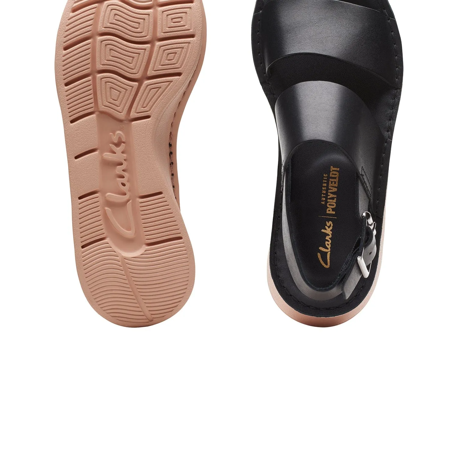 Clarks Velhill Strap - Sandals - Black Leather - 261708224 - D Width (Standard Fit)