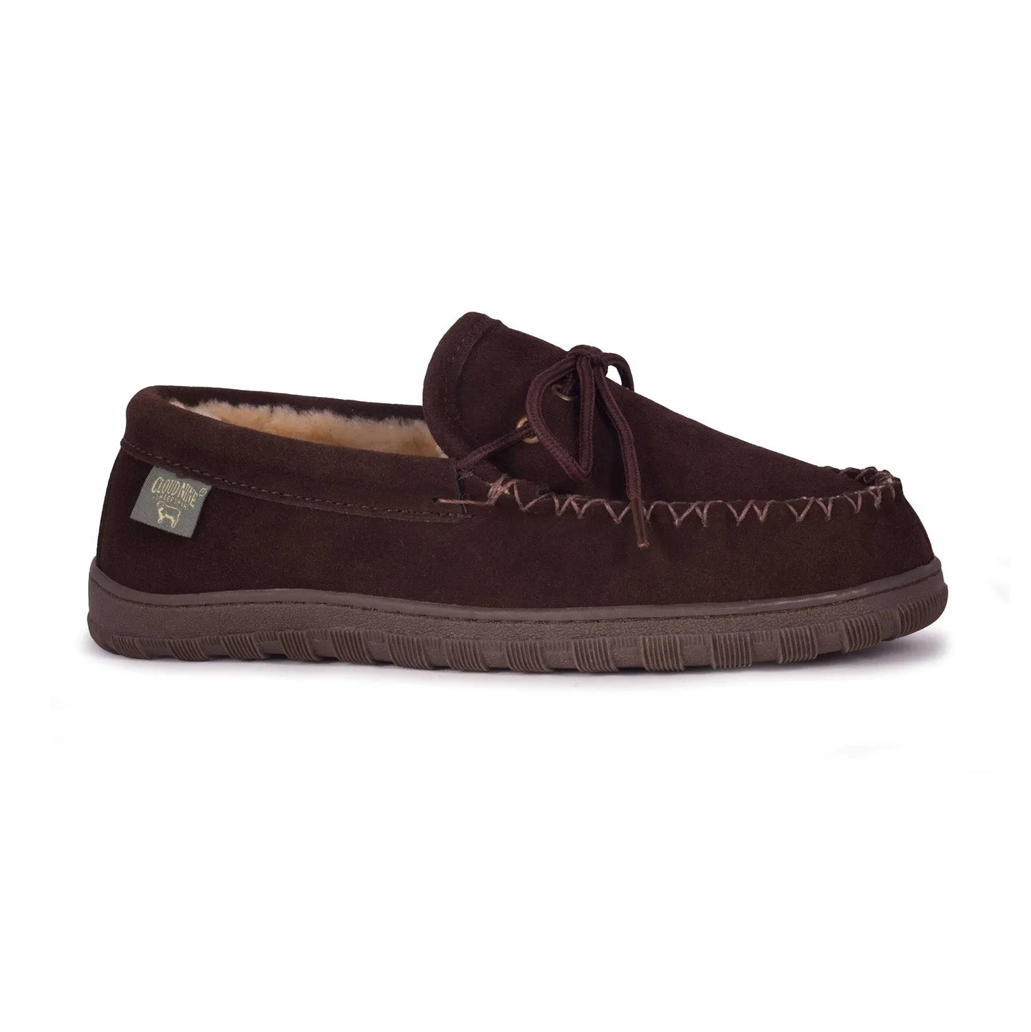Cloud Nine Sheepskin Mens Moccasin Indoor/Outdoor Slippers