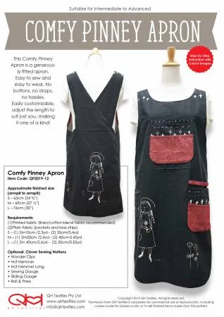 Comfy Pinny Apron -- QH Textiles
