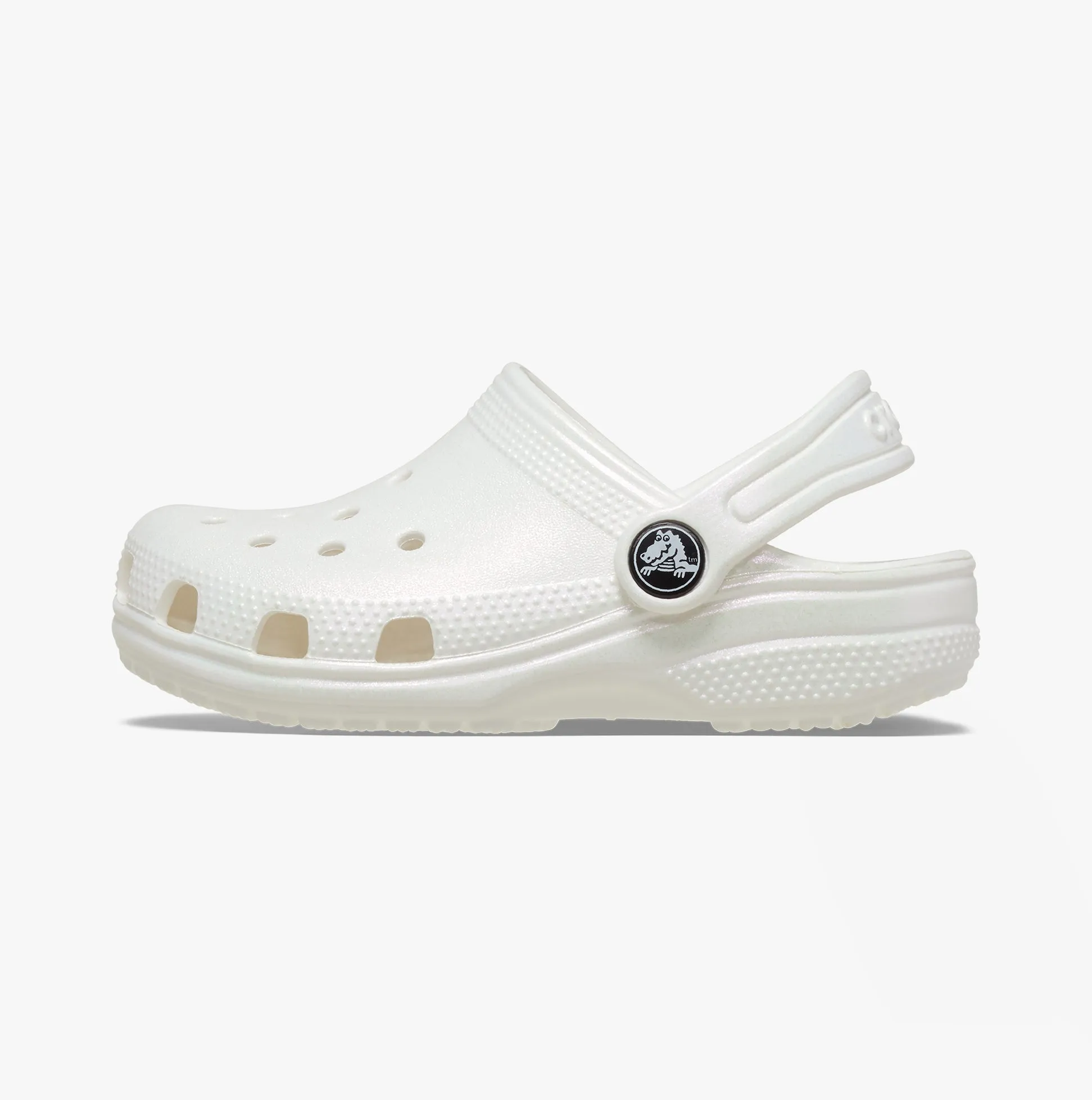 Crocs 209197-100 CLASSIC IRIDESCENT GLOG Kids Clogs White