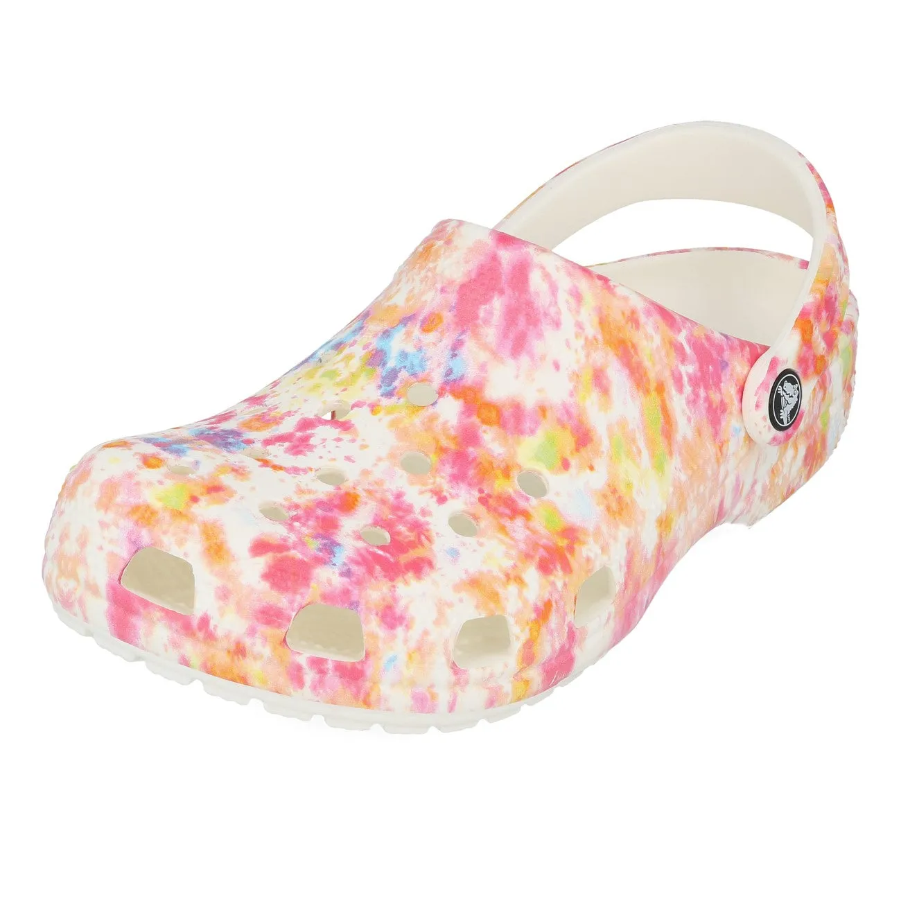 Crocs Classic Tie Dye Graphic Clog Orange Zing Multi