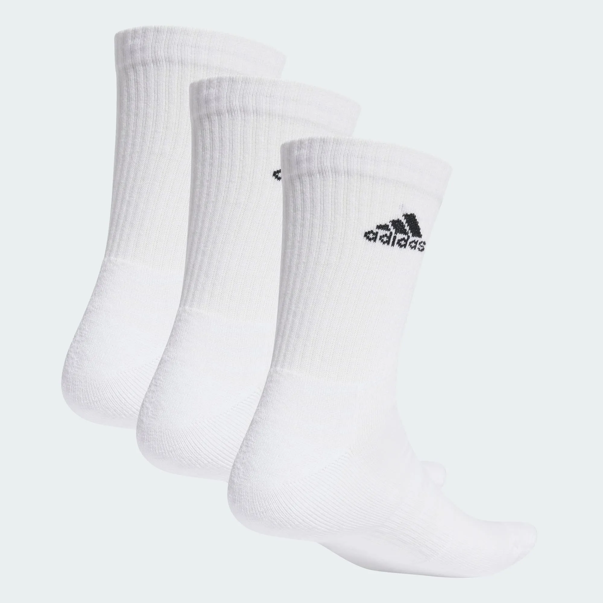 CUSHIONED CREW SOCKS 3 PAIRS
