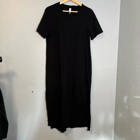 Daily Practice by Anthropologie Side-Slit Maxi Dress Black