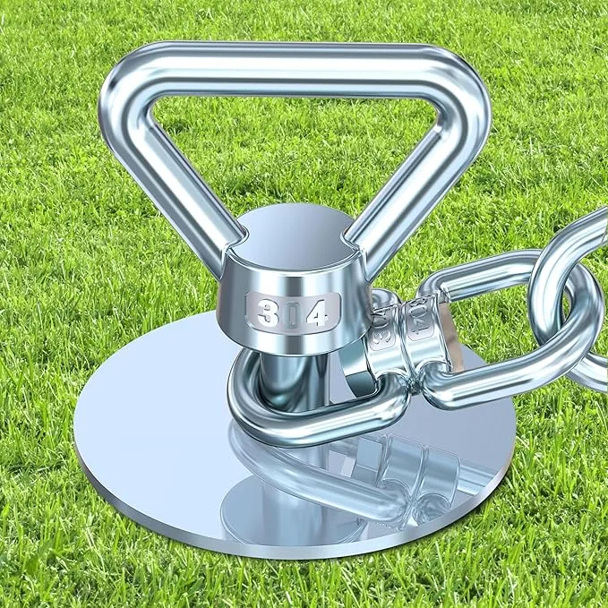 Dog Tie Out Stake-Heavy Duty 304 Stainless Steel Dog Anchor,360°Swivel Yard Stake for Dog Allows Dogs over 250 LBS,Dog Stake for Outside Beach,Camping,Yard,Suitable for Any Dog Tie Out Cable and Leash