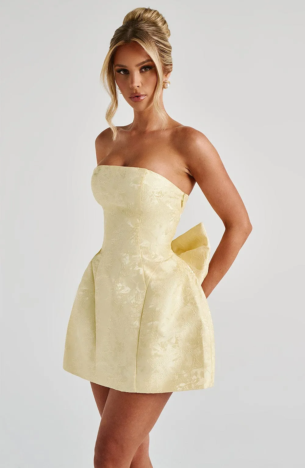 Elenora Mini Dress - Lemon