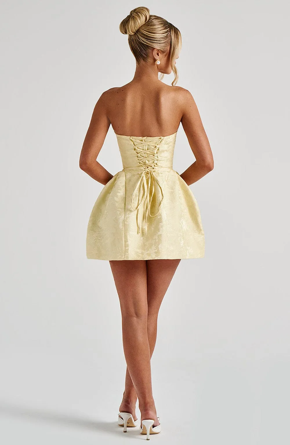 Elenora Mini Dress - Lemon