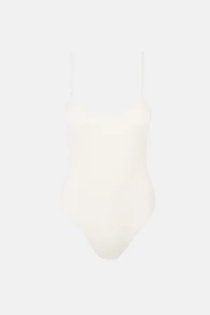 Essential Rib Minimal One Piece Creme