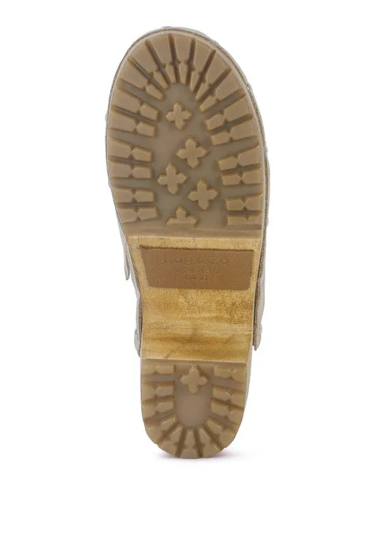 Fine Suede Clog Mules