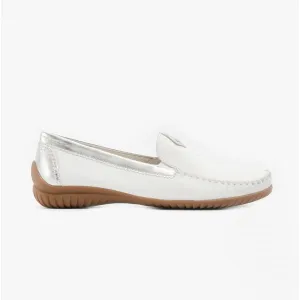 Gabor CALIFORNIA Womens Leather Moccasins White