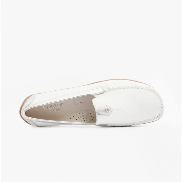 Gabor CALIFORNIA Womens Leather Moccasins White