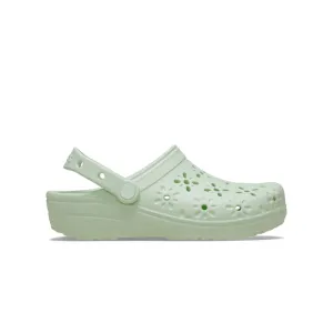 Giày Clog Unisex Crocs Classic Floral Cutout - Jade Tint